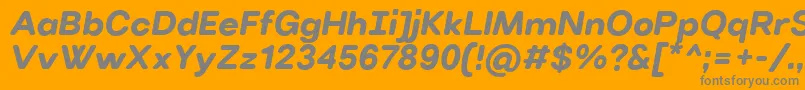 VillerayroundedBolditalic Font – Gray Fonts on Orange Background