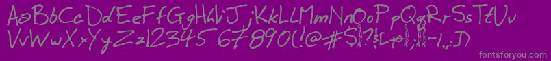 Winkie Font – Gray Fonts on Purple Background