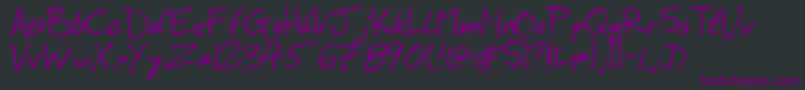 Winkie Font – Purple Fonts on Black Background
