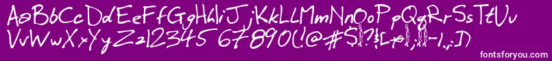 Winkie Font – White Fonts on Purple Background