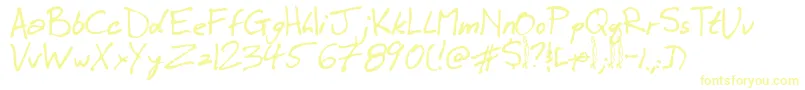 Winkie Font – Yellow Fonts on White Background