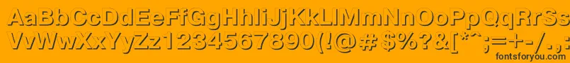 Pgs75C Font – Black Fonts on Orange Background