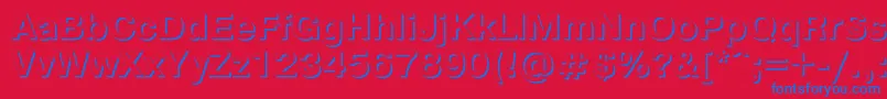 フォントPgs75C – 赤い背景に青い文字