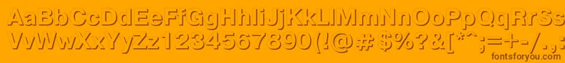 Pgs75C Font – Brown Fonts on Orange Background