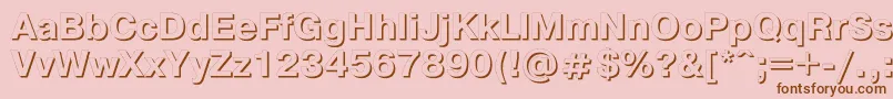 Pgs75C Font – Brown Fonts on Pink Background