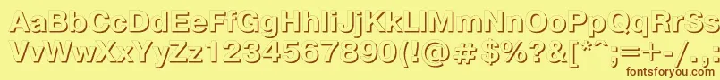 Pgs75C Font – Brown Fonts on Yellow Background