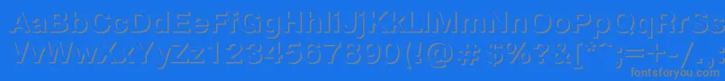 フォントPgs75C – 青い背景に灰色の文字