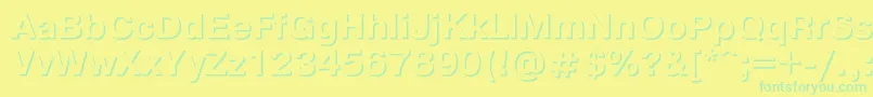 Pgs75C Font – Green Fonts on Yellow Background