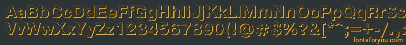 フォントPgs75C – 黒い背景にオレンジの文字