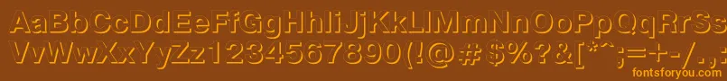 Pgs75C Font – Orange Fonts on Brown Background