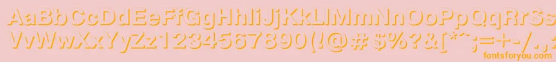 Pgs75C Font – Orange Fonts on Pink Background