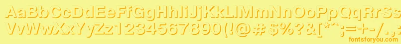 Pgs75C Font – Orange Fonts on Yellow Background