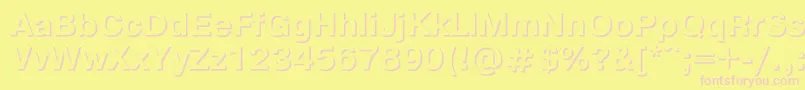 Pgs75C Font – Pink Fonts on Yellow Background