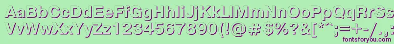 Pgs75C Font – Purple Fonts on Green Background