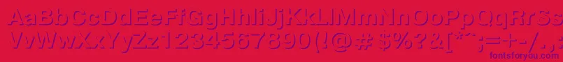 Pgs75C Font – Purple Fonts on Red Background