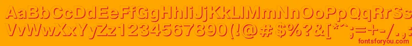 Pgs75C Font – Red Fonts on Orange Background