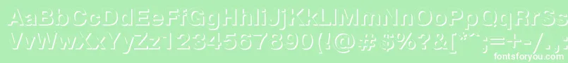 Pgs75C Font – White Fonts on Green Background