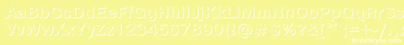 Pgs75C Font – White Fonts on Yellow Background