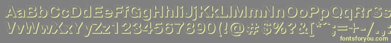 Pgs75C Font – Yellow Fonts on Gray Background