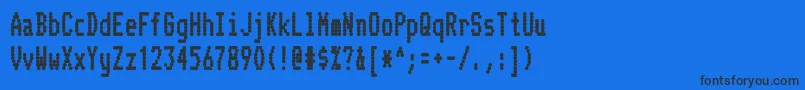 TelidonCdhv Font – Black Fonts on Blue Background