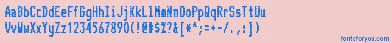 TelidonCdhv Font – Blue Fonts on Pink Background