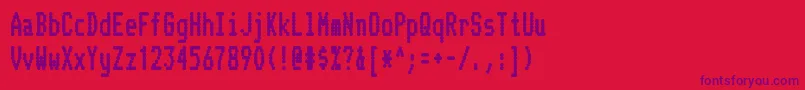 TelidonCdhv Font – Purple Fonts on Red Background