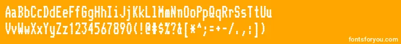 フォントTelidonCdhv – オレンジの背景に白い文字