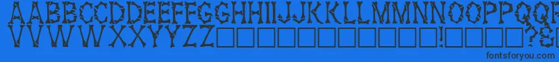 Czcionka HowardRegular – czarne czcionki na niebieskim tle