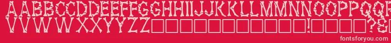 HowardRegular Font – Pink Fonts on Red Background