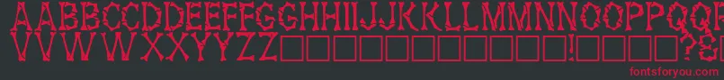 HowardRegular Font – Red Fonts on Black Background