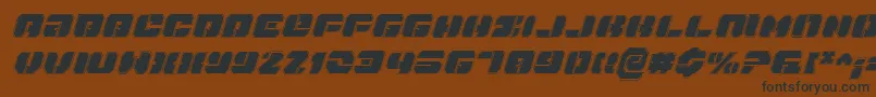 DanStargateProItalic Font – Black Fonts on Brown Background