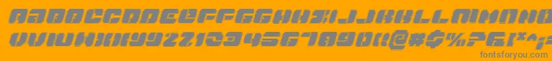 Police DanStargateProItalic – polices grises sur fond orange