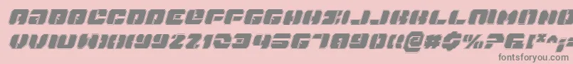 DanStargateProItalic Font – Gray Fonts on Pink Background