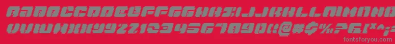 Шрифт DanStargateProItalic – серые шрифты на красном фоне