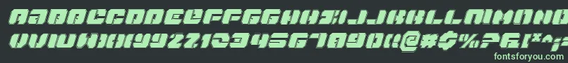 DanStargateProItalic Font – Green Fonts on Black Background