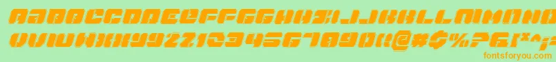 DanStargateProItalic Font – Orange Fonts on Green Background