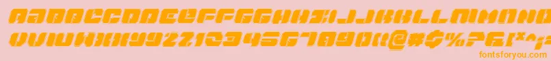 DanStargateProItalic Font – Orange Fonts on Pink Background