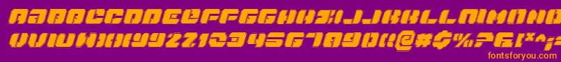 DanStargateProItalic Font – Orange Fonts on Purple Background