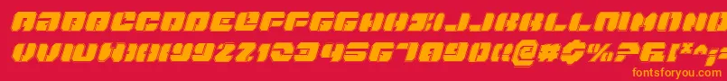 DanStargateProItalic Font – Orange Fonts on Red Background