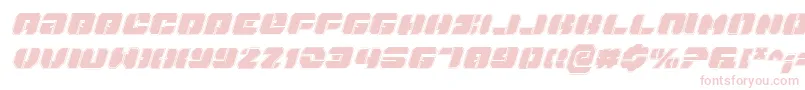 DanStargateProItalic-Schriftart – Rosa Schriften auf weißem Hintergrund