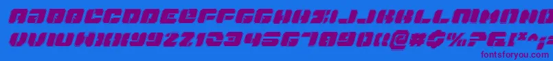 Police DanStargateProItalic – polices violettes sur fond bleu