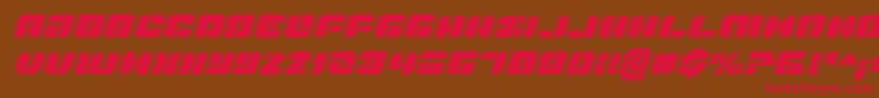 DanStargateProItalic Font – Red Fonts on Brown Background