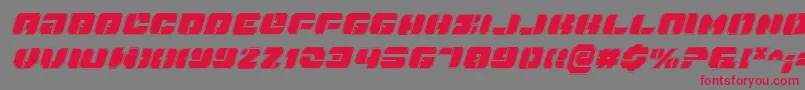 DanStargateProItalic Font – Red Fonts on Gray Background