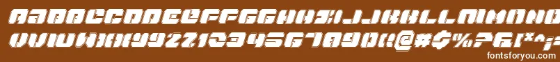 フォントDanStargateProItalic – 茶色の背景に白い文字