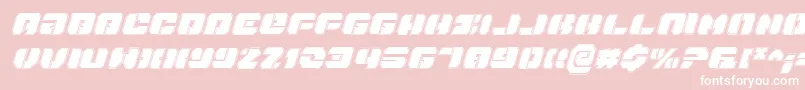 DanStargateProItalic Font – White Fonts on Pink Background