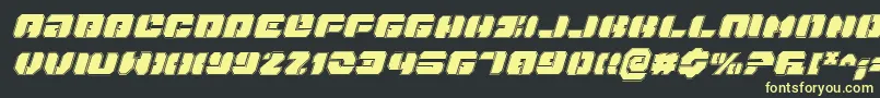 DanStargateProItalic Font – Yellow Fonts on Black Background