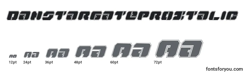 DanStargateProItalic Font Sizes