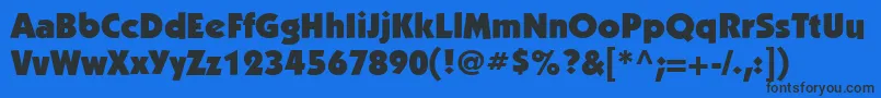 KabelcttUltra Font – Black Fonts on Blue Background
