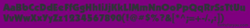 KabelcttUltra-fontti – mustat fontit violetilla taustalla