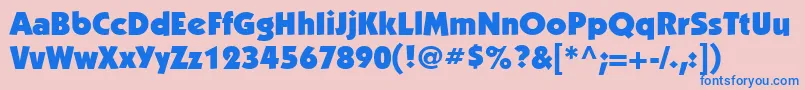 KabelcttUltra Font – Blue Fonts on Pink Background